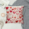 thumbnail image 2 of Jiayy Valentines Day Pillow Covers Pink Love Heart Throw Pillow Covers Spring Farmhouse Pink And White Pillowcases Cushion Covers For Couch Bedroom Sofa Chair Car Home Decor, 2 of 5