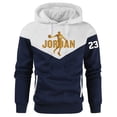 thumbnail image 4 of Sudadera con capucha para hombre y mujer, Jersey holgado de talla grande con cordón, estampado de retales, informal, otoño e invierno, novedad, 4 of 5