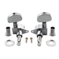 thumbnail image 3 of Musiclily Basic 3R3L 15:1 Ratio Full Sealed Machine Heads Tuners Tuning Pegs Keys with Half Moon Button Right Angle Screw for Acoustic Electric Guitar, Chrome, 3 of 5