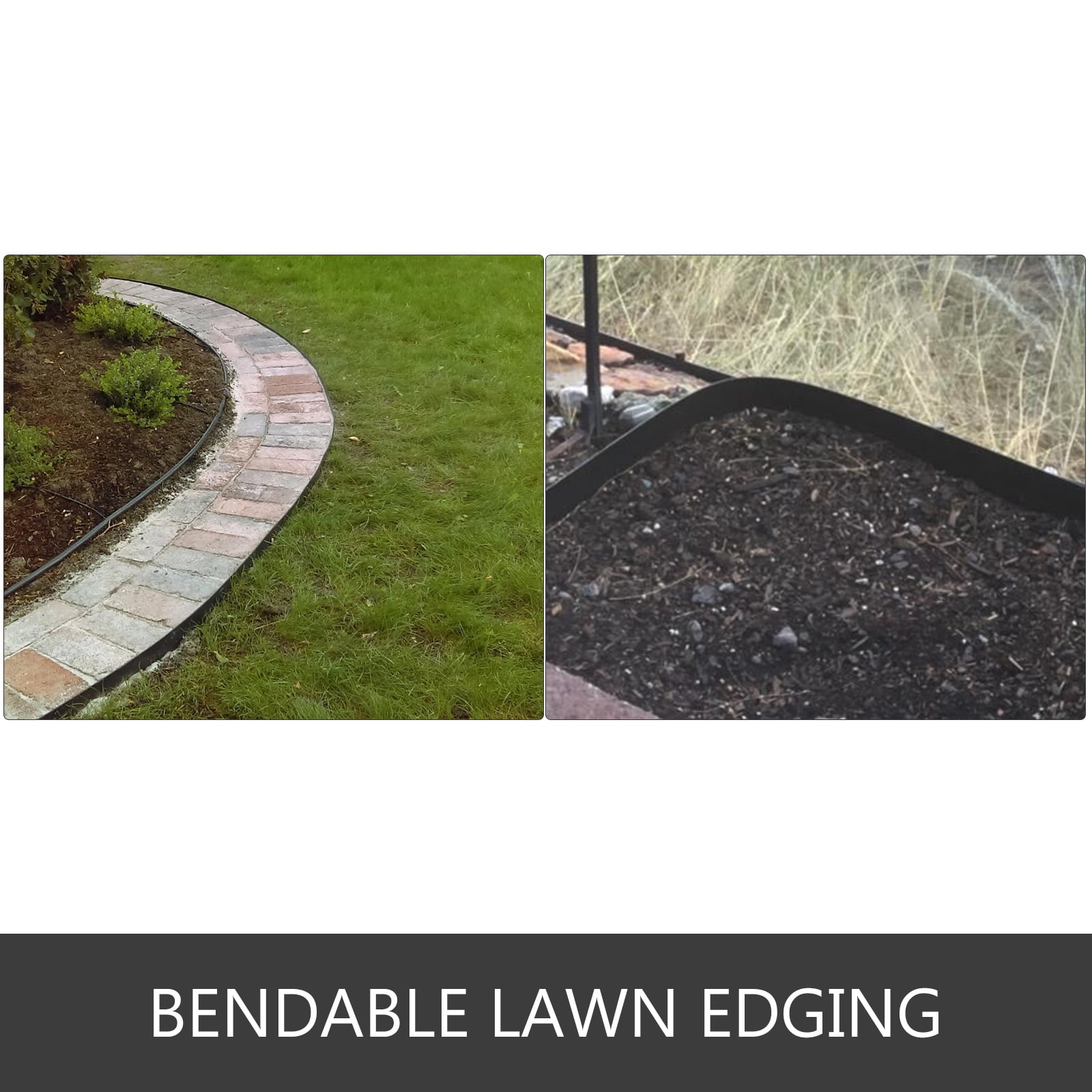 BENTISM Steel Landscape Edging Steel Edging For Landscaping 3pcs 40 x 6 Inch Lawn Edging