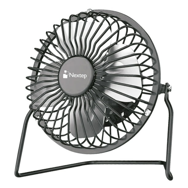 Mini Ventilador de Escritorio NEXTEP Metalico USB inclinacion ajustable NE-690 negro