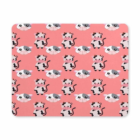 Cow Printed Mouse Pad Gaming Mouse Pad Waterproof Non-Slip Mousepad Rubber Mouse Mat for Wireless Mouse Computers Laptop Office,Cute Cow Square Non-Slip Rubber Base for Computer Laptop Home Office
