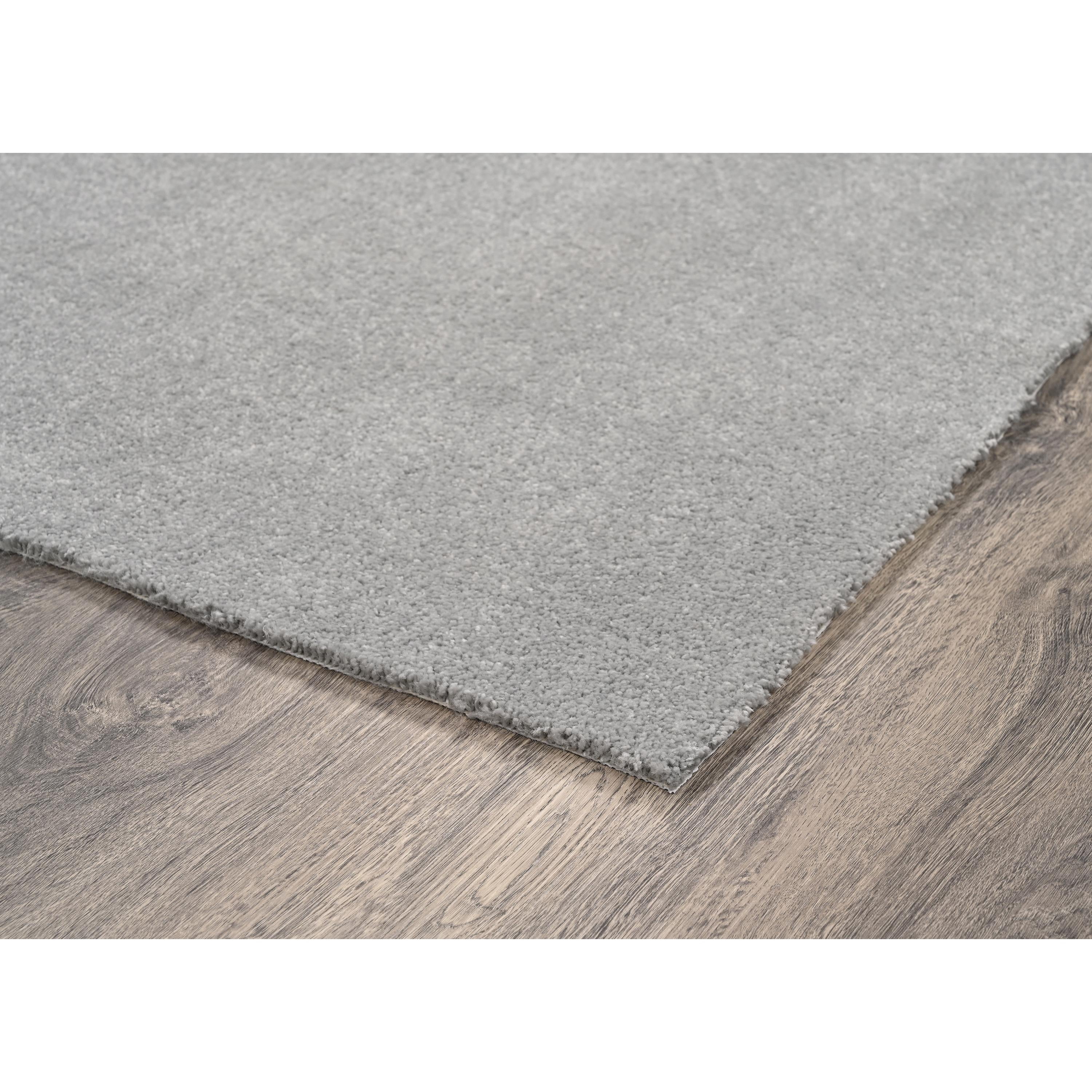 Garland Rug Gramercy Washable Polypropylene Silver Bathroom Carpet, 5' x 6'