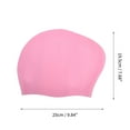 thumbnail image 4 of Unique Bargains 1 Pc Waterproof Solid Color Swim Cap for Women Bright Pink, 4 of 6