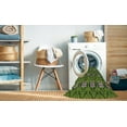 thumbnail image 2 of Ahgly Company Machine Washable Indoor Square Transitional Dark Forest Green Area Rugs, 3' Square, 2 of 7