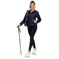 thumbnail image 5 of Little Donkey Andy Women's Lightweight Softshell Jacket Windbreaker for Running Travel Hiking, Windproof, Waterproof (Dark Blue M), 5 of 8