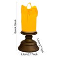 thumbnail image 3 of BotaniNest LED Flameless Candle Night Light With Realistic Wax Dripping Design And Elegant Base Battery Operated Portable Decorative Lamp For Bedroom Living Room And Home Sa, 3 of 6