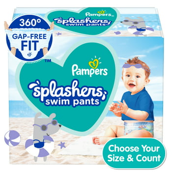 Pampers Splashers Swim Diapers Size MD, 18 Count (Select for More Options)