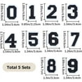 thumbnail image 2 of 5sets 50PCS Iron on Numbers Patches Black 0-9 Sew on Patches Wool Felt Embroidery Repair Patches Decals for Clothes Jerseys Varsity Jacket DIY Decoration Craft Accessories Black DIY, 2 of 7