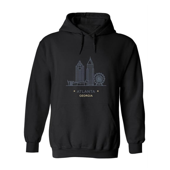 Atlanta Georgia Landmarks Hoodie Women -Image by Shutterstock, Female Large