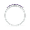 thumbnail image 2 of ANGARA Natural Half Eternity Seven Stone Amethyst Wedding Ring in 925 Sterling Silver for Women (Size-2.5mm) | February Birthstone, Anniversary, Jewelry Gift for Women | Natural Amethyst Ring, 2 of 9
