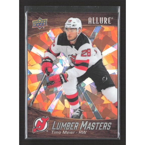 2023 Upper Deck Allure Lumber Masters Timo Meier New Jersey Devils Orange #LM-4 /399 Hockey Card