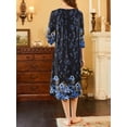 thumbnail image 4 of Avidlove Women Long Nightgowns 3/4 Sleeves Sleepshirt Comfy Full Lenth Sleepwear, 4 of 5