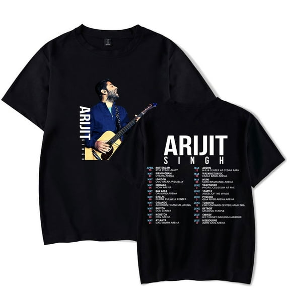 Arijit Singh Tour Merch T-Shirt Summer Women/Men Unisex Short Sleeve Tshirt Hiphop Fashion Streetwear