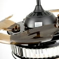 thumbnail image 5 of KPIBEST Industrial Ceiling Fan 42" Ceiling Fan with Retractable Blades, Vintage Acrylic Chandelier Fan Light Fixtures, 5 of 9