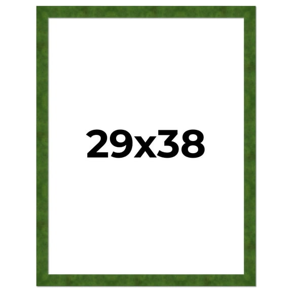 29x38 Frame Green Burl Solid Wood Picture Frame | 1.75 Inches Moulding Width | Interior Frame Depth