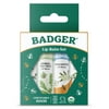 Badger - Classic Lip Balm Green Box, Certified Organic, Moisturizing Lip Balm Variety Pack, 0.15 oz (4 Pack)