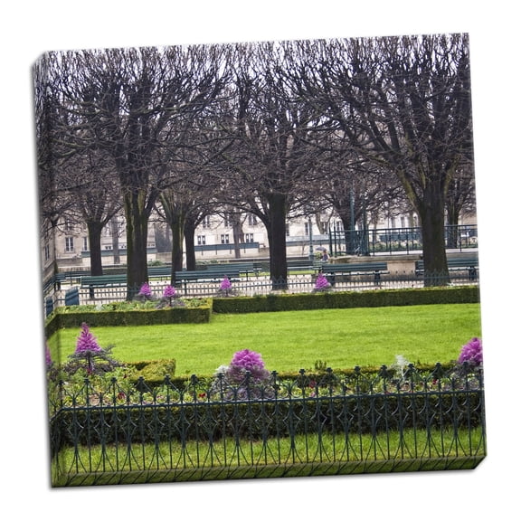 Gango Home Decor Jardin de Notre Dame II by Rita Crane (Ready to Hang); One 24x24in Hand-Stretched Canvas