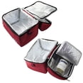 thumbnail image 6 of NEX Double Cooler Lunch Box- Insulated Tote with Large Capacity, Adjustable Shoulder Strap and Zipper Closure for Easy Access and Travel- Red, 6 of 9
