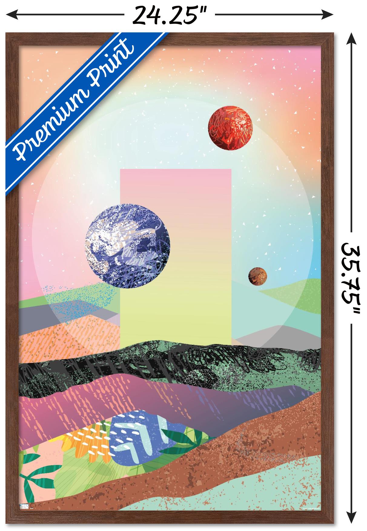 Abstract Space Wall Poster, 22.375" x 34" Framed