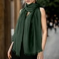 thumbnail image 2 of AWZXDE Women's Solid Color Bohemian Beach Sun Long Scarf - Lightweight Breathable Blend Wrap Green,One Size, 2 of 8