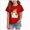 Girl Halloween T Shirts -A139-Red, variant on 7-8 Years Girl Halloween Short Sleeved Top Halloween T-Shirt Party Gift Spooky Season Daily Casual
