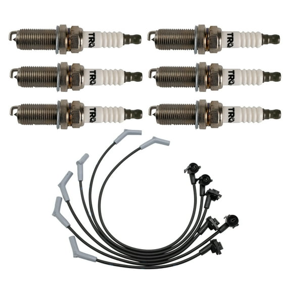 TRQ Spark Plugs & Wire Set Fits 1996-2000 Ford Taurus Mercury Sable TKA05742