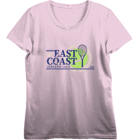 East Coast Athletic Club NYC Women's Pink Crop Tee-Medium