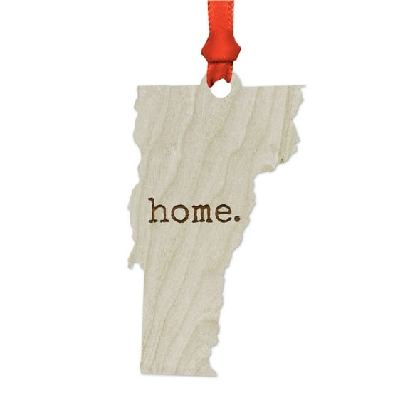 Laser Engraved Wood US State Christmas Ornament, home., Utah, Includes Ribbon and Gift Bag