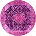 thumbnail image 1 of Ahgly Company Indoor Round Medallion Pink Traditional Area Rugs, 8' Round, 1 of 4