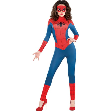Suit Yourself Sexy Spider-Girl Catsuit Halloween Costume for Women, Includes Mask