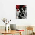 thumbnail image 3 of ARISTURING African American Canvas Wall Art Black Girl Fashion Print Black Woman Wearing Rose On Head Women Rose Wall Decor Painting Framed Modern Artwork For Bedroom Bathroom 16x20 in, 3 of 5