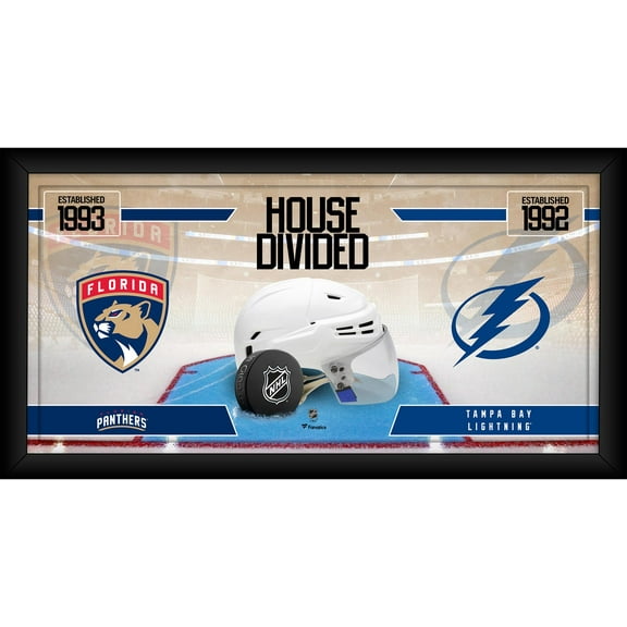 Florida Panthers vs. Tampa Bay Lightning Framed 10" x 20" House Divided Hockey Collage