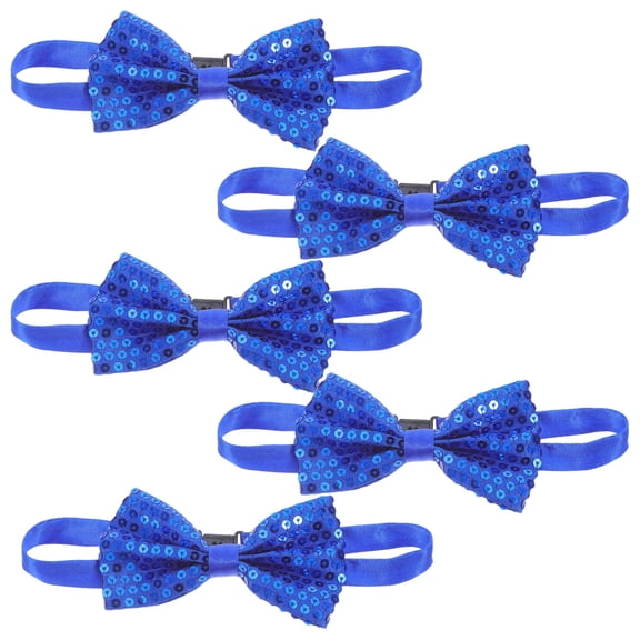 Raindrops 5-Pack Sequin Adjustable Bow Ties for Performance, Parties, Weddings, and Special Occasions