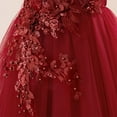 thumbnail image 6 of EnJoCho Flower Girl Sequin Embroidery Maxi Gown, Rufle Cold Shoulder Princess Dress for Wedding Par𝗍y Birthday Pageant, 6 of 7