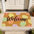 thumbnail image 6 of Tuvgenk Khaki Welcome Easter Egg Door Mat 15.7x23.6in Absorbent Quick Dry Non Slip Durable, 6 of 6
