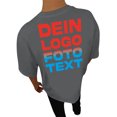thumbnail image 3 of TSADFHJI Mens Shirts Long Sleeve Button Mens Short Sleeved Sports Summer Shirt Fashion T Shirt Letter Pattern Sweatshirt Loose Round Neck Back Printed Shirt Retro Street Dress Long Coat L Grey, 3 of 9