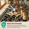 thumbnail image 4 of Design&I 8'x10' Washable Area Rug Extra Large Skid-Resistant Low Profile Bamboo Snake Sofa Gothic Boho Vintage Trellis Bird Scroll Border for Living Room, Family, 4 of 7