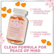 Prenatal Vitamins for Women – Complete Pregnancy Multivitamin - Folic Acid, Omega 3 DHA, Choline, Vitamin D – Essential Support for Moms & Baby Brain Development - Tasty Orange Flavor - 120 Gummies