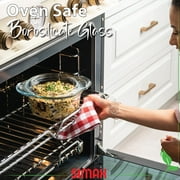 Simax Glass Casserole Dish with Lid Microwave & Oven Safe Glass Bakeware, 3 Quarts
