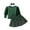 #226-Green, variant on AUNVITO Girls' Christmas Outfit Set 6M-3Y Plaid Bow Collar Elastic Waist Knit Dress & Top With Hairband