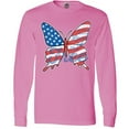 thumbnail image 3 of Inktastic Patriotic Butterfly Long Sleeve T-Shirt, 3 of 5