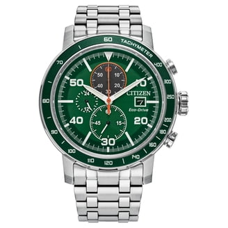 Citizen Men's Eco-Drive Gold-Tone Chronograph Crystal Accented