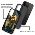 thumbnail image 4 of Punmada Compatible with iPhone 12 Pro Max Glossy Case For Girl Boy Full Body Protective Hard Shell Esthetics Pattern Golden Wings Angel Stained Glasspng, 4 of 7