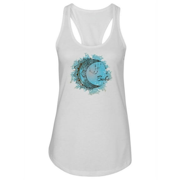 Bohemian Moon Design. Tank Women -Image by Shutterstock, Female XX-Large