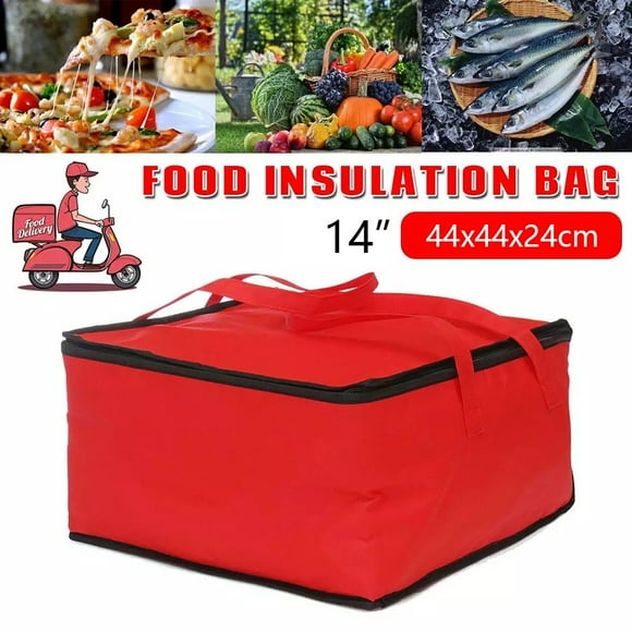 14in Pizza Delivery Bag Portable Insulated Thermal Food Cake Pie Storage Holder