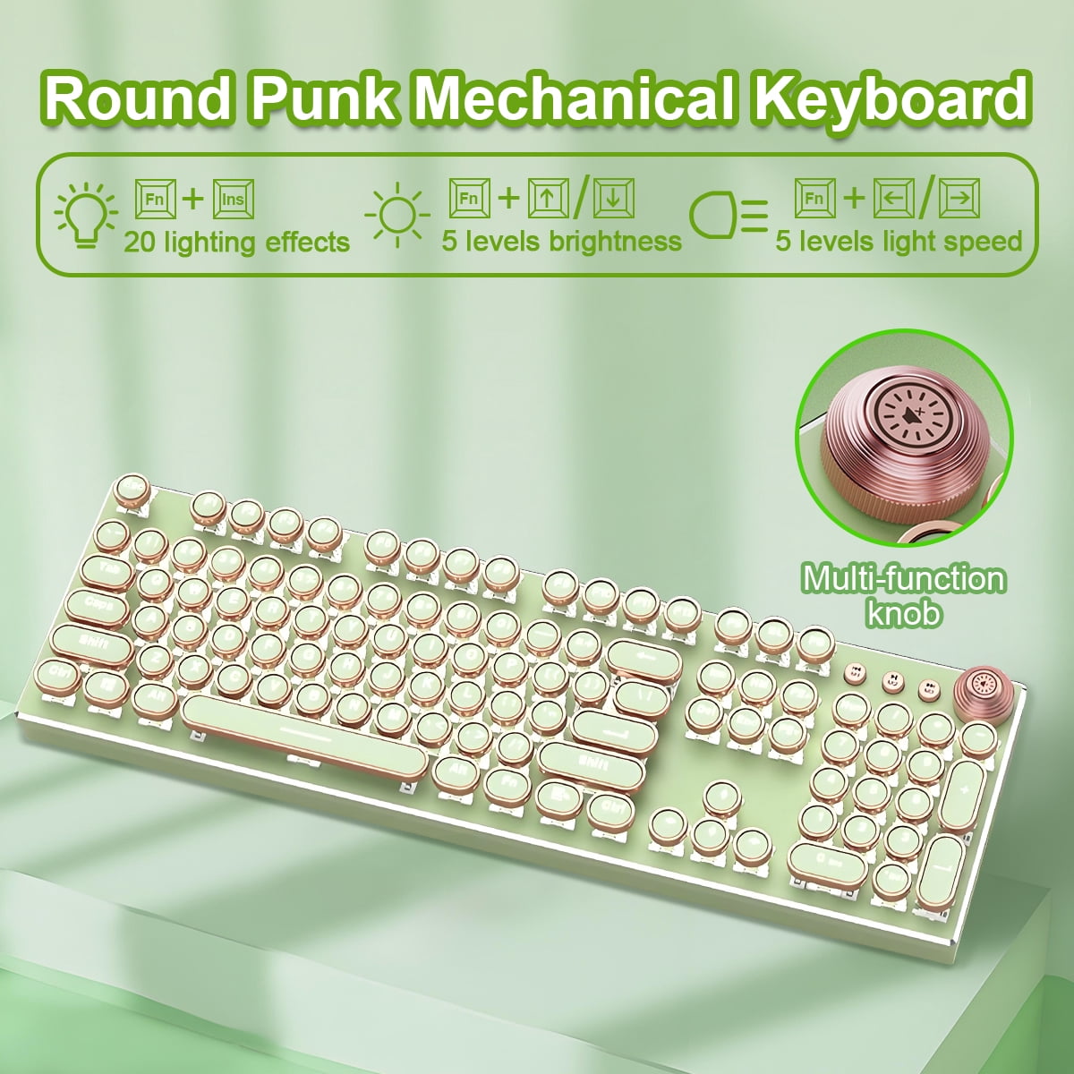 Hnjugfe Gaming Keyboard, Flexible, Wired Wireless, Gaming Keyboards, Single Piece, with 1*46 x 15 x 5 cm / 0.9 kg, Green, New, 1 Count