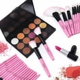 thumbnail image 2 of Pink makeup brush without bag 32pcs Premium Synthetic Brushes; Kabuki Foundation Brush Blending Face Powder Blush Concealers Eye Shadows Cosmetic Brushes Kit, 2 of 5