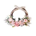 thumbnail image 2 of AMLESO Artificial Flower Garland Decorative Spring Wall Hanging Round for Wedding Decor Pink, 2 of 8