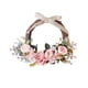 thumbnail image 2 of Corona de flores artificiales para puerta, corona de primavera, guirnalda decorativa para interiores Rosa, 2 of 9